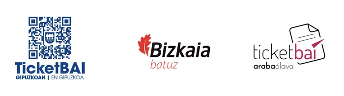 Logotipos de TicketBAI en Gipuzkoa, Bizkaia Batuz y Araba